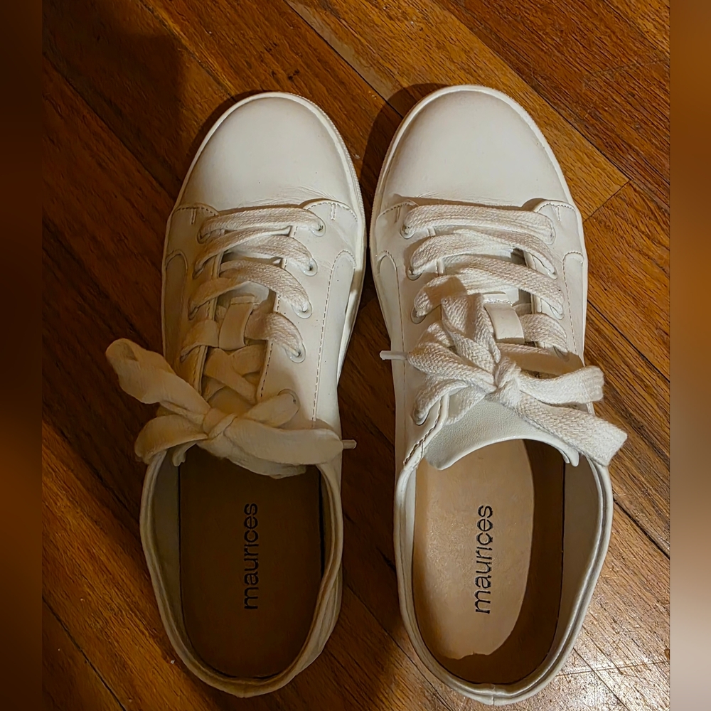 Maurices White Slip-On Sneakers Mule